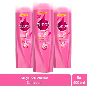 Superblend Saç Bakım Şampuanı Güçlü ve Parlak E Vitamini Makademya Yağı Kolajen 400 ml x3