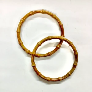 Ala Depo Plastik Ahşap Bambu Görünümlü Halka  Model Çanta Sapı (Kulp) 03