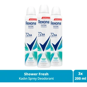 Kadın Sprey Deodorant Shower Fresh 72 Saat Kesintisiz Üstün Koruma 200 ml X3