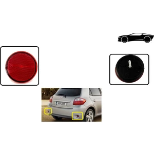 Sancar Auto TAMPON REFLEKTÖRÜ TOYOTA AURİS 2007-2008-2009-2010-2011 ARKA