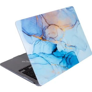Macbook Air M1 Kılıf 13inç A1932 A2179 A2337 ile Uyumlu Marble14NL