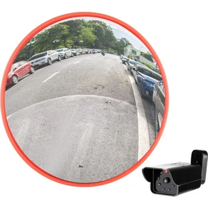 LR-A27 Trafik Güvenlik Aynası - Otopark Aynası 75 cm ve Lorex LR-D12IR Caydırıcı Kamera