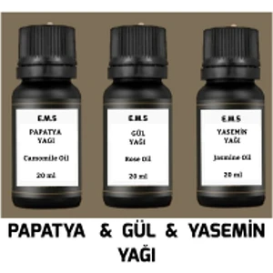 E.m.s Papatya Yağı & Gül Yağı & Yasemin Yağı 3'lü Set 20 Ml.
