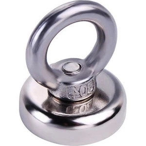 Dünya Magnet Magnet Fishing 25 mm Çap, Yüksek Taşıma Gücü, Halkalı Askılı Neodyum Mıknatıs - Deniz Mıknatısı
