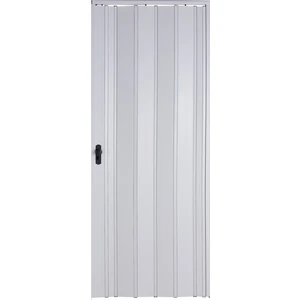 Akordiyon Kapı 132x233 cm Camsız Beyaz 12Mm Katlanır Akordeon PVC