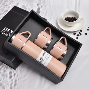 Paslanmaz Çelik Termos Set Pembe 500 ml