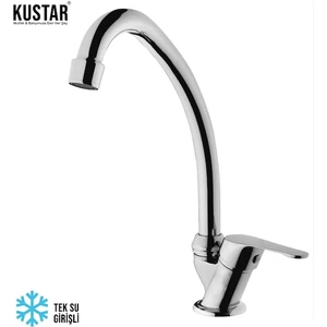 Krom Mermerden Tek Su Girişli Lavabo Musluğu