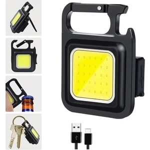 Coin Keychain 30 Cob LED Mini Anahtarlık Fener 800 Lümen Şarjlı Kamp Balıkçı Tamirci Için Çalışma Feneri Çok Fonksiyonlu Taşınabilir Işık