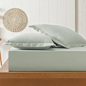 Naturalis Volanlı Ranforce Yıkamalı Yastık Kılıfı 2'li - Adaçayı