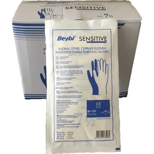 Sensitive Pudralı Steril Cerrahi Eldiven 7.5 Numara
