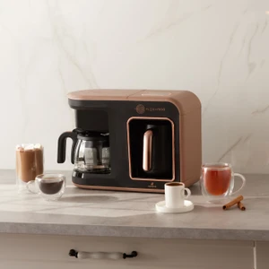 Hatır Plus Mod 5 In 1 Essential Kahve Makinesi Rosie Brown