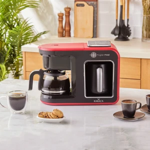 Hatır Plus Mod 5 in 1 Konuşan Kahve Ve Çay Makinesi Kırmızı