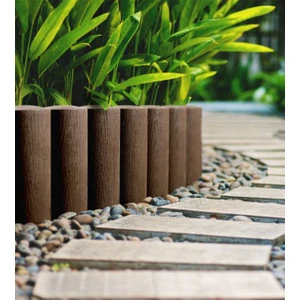 Star Garden Ahşap Görünümlü Çim Bordürü 2.3 Metre Çim Ayırıcı