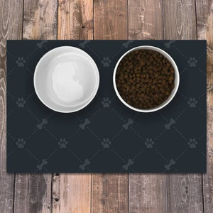 Vinil Kaymaz Tabanlı Keçe Baskılı Evcil Hayvan Pet Mama  Paspası 45x100