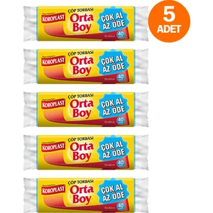 Orta Boy Çöp Torbası 40'lı (5 Adet)
