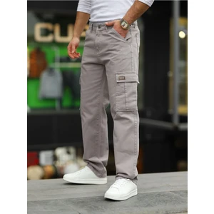 Little Cup Jeans Co  Erkek Gri Baggy Fit Rahat Kalıp Kargo Pantolon