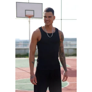 Erkek Halter Yaka Sporcu Likralı Atlet