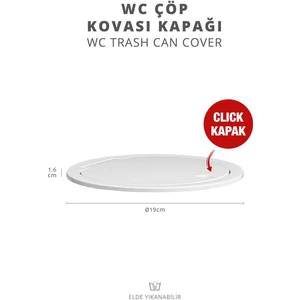 Okyanus Home Beyaz Yuvarlak Yedek Çöp Kovası Kapağı