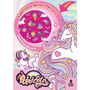 I Love Unıcorn Eğlenceye Açılan Pencere Çıkartmalı Boyama Kitabı