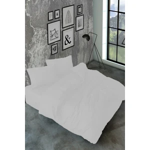 Snr Home Collection Akfil Pamuklu Beyaz Çift Kişilik Nevresim Takımı (Lastikli Çarşaflı)