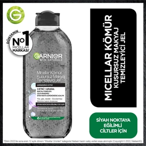 Micellar Kömür Kusursuz Makyaj Temizleyici Jel 400 ml