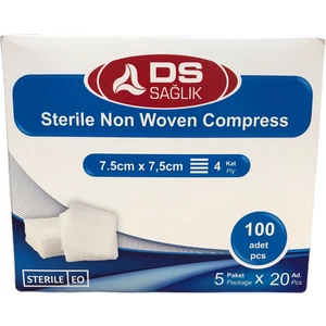 Ds Sağlık Steril Nonwoven Kompres Spanç 7.5x7.5 100 Adet