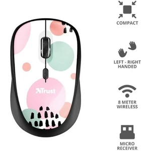24441 10 Kablosuz Mouse Pink Circles