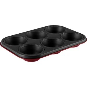 Rossana Karbon Çelik 6'lı Muffin Kek Kalıbı