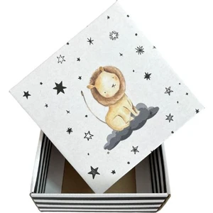 Koli Kolay Aslan Baskılı Hediye Kutusu 17x17x9cm