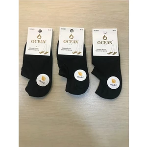 Ocean Modal Dikişsiz Görünmez Topuktan Sıyrılma Yapmayan Üçlü Paket Antibakteriyel Spor Ayakkabı Çorabı