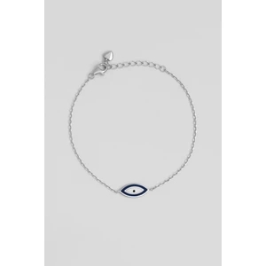 So CHIC Nazar Figürlü 18 Ayar 19 cm Gümüş Zincir Bileklik