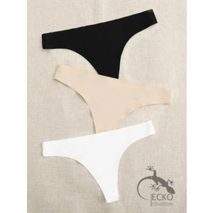 Gecko Collection Gecko Lazer Kesim Tanga Kadın Külot 3'lü