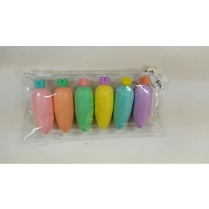 Gaman Turuncu Mini Havuç 6'lı Fosforlu Kalem 6 Renk