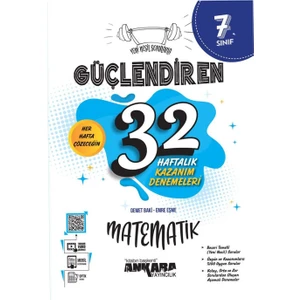 Ankara Yayıncılık 7.Sınıf  Matematik Güçlendiren 32 Haftalık Kazanım Denemeleri