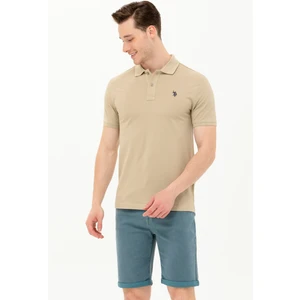 U.S. Polo Assn. Erkek Haki Basic T-Shirt 50262933-VR027