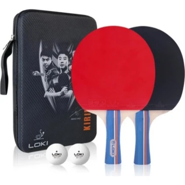 Loki  Wang Hao Ikili Masa Tenisi Raket +Kılıf+ Top