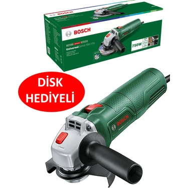 Bosch Spiral Avuç Içi Taşlama Makinası Sipral Avuç Taşlama 750 Watt 115 mm + 115 mm Metal Kesme