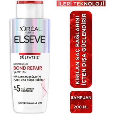 Elseve Bond Repair Tüm Yıpranmalar Için Saç Bağlarını Güçlendirici Şampuan