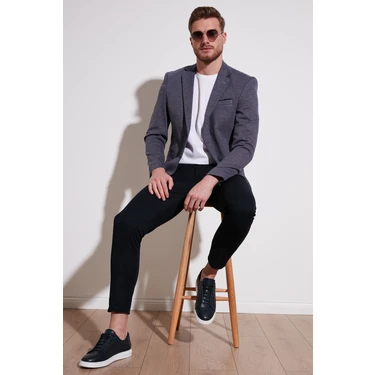 Buratti Regular Fit 6 Drop Çift Yırtmaçlı Blazer Ceket Erkek Ceket