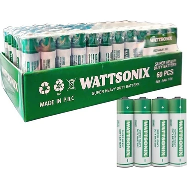 Wattsonix R03 Aaa Ince Kalem Pil 60'lı