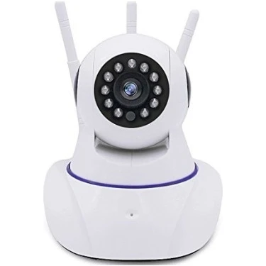 İthalcim Hd 360 Derece Wifi Ip Kamera Gece Görüş 3 Antenli Güvenlik ve Bebek Izleme