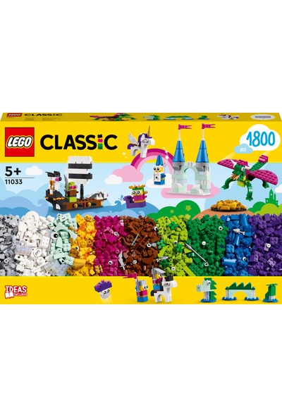 LEGO® Classic Yaratıcı Fantastik Evren 11033 - 5 Yaş ve Üzeri Çocuklar için Hayali Karakterler ve Yaratıklar İçeren Yaratıcı Oyuncak Yapım Seti (1800 Parça)