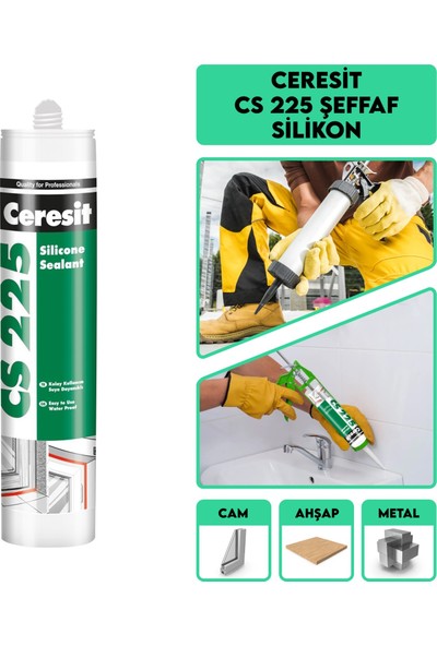 Ceresit Cs-225 Şeffaf Silikon 280 Ml.