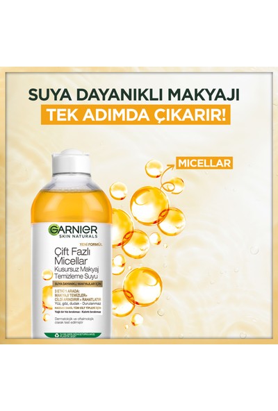 Garnier Çift Fazlı Micellar Kusursuz Temizleme Suyu 400 ml