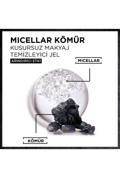 Garnier Micellar Kömür Kusursuz Makyaj Temizleyici Jel 400 ml