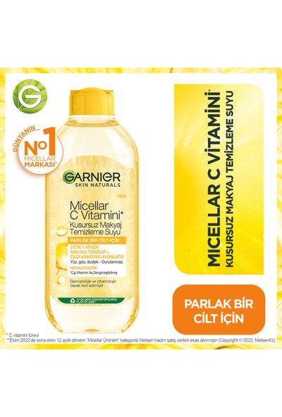 Garnier Micellar C Vitamini Kusursuz Makyaj Temizleme Suyu 400ML