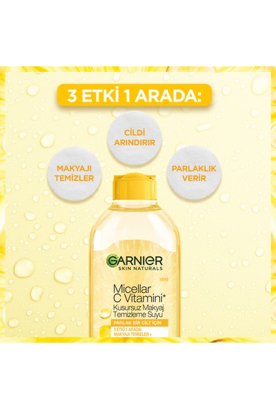 Garnier Micellar C Vitamini Kusursuz Makyaj Temizleme Suyu 400ML