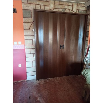Akordiyon Çift Kapı 177x235 cm Camsız Ceviz 12Mm Katlanır Akordeon PVC fırsatları