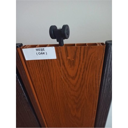 Akordiyon Kapı 117x205 cm Camlı Meşe 12Mm Katlanır Akordeon PVC fırsatları