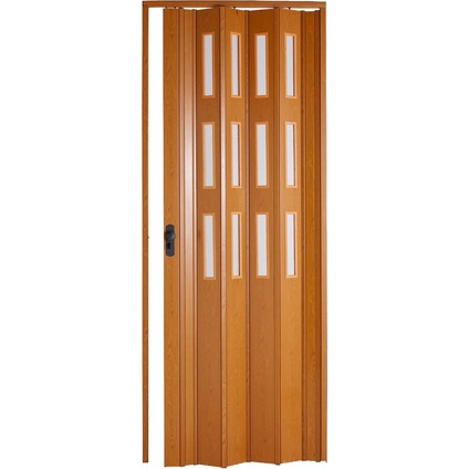 Akordiyon Kapı 117x205 cm Camlı Meşe 12Mm Katlanır Akordeon PVC fiyatları